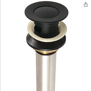 🆕 Kingston Brass Push Pop-Up Drain with Overflow Hole for Wash Basin